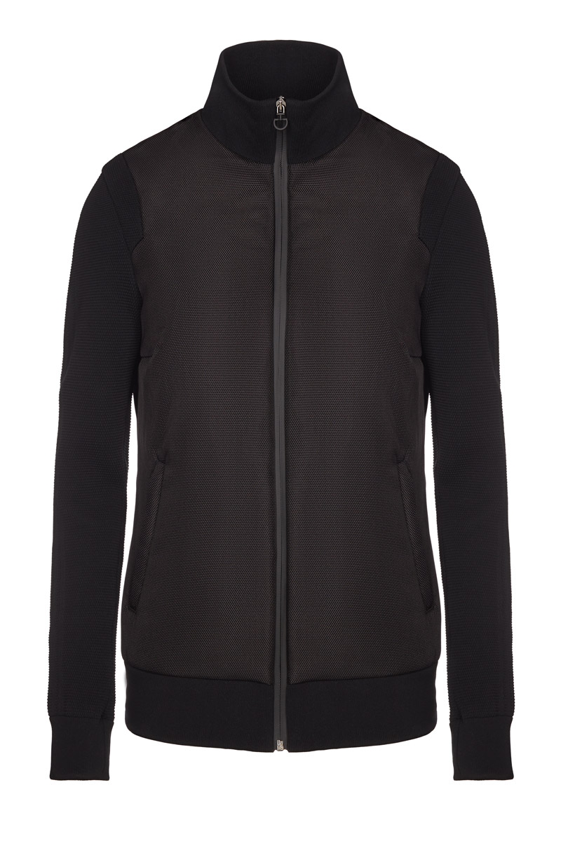 Women's black nylon bomber with elastic sleeves - Cavalleria Toscana