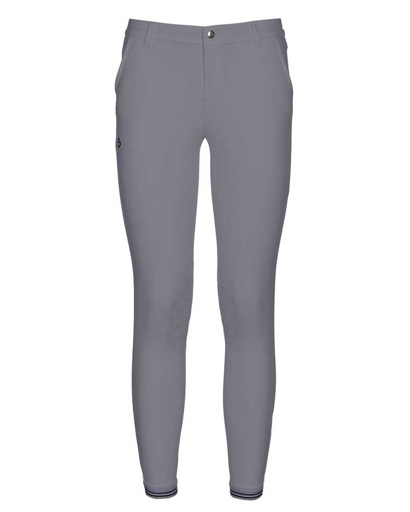 Light Grey Riding Pants (Knee Grip) Junior Unisex - Cavalleria Toscana Revolution