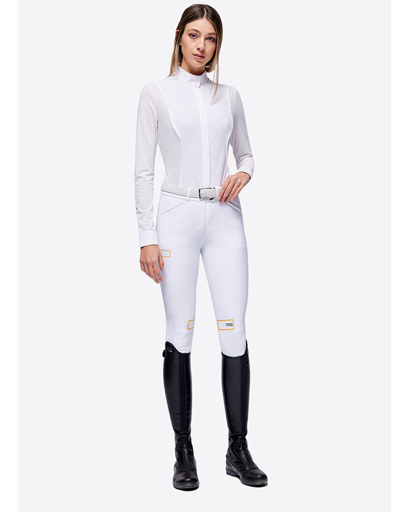 White long-sleeved competition shirt for women - RG