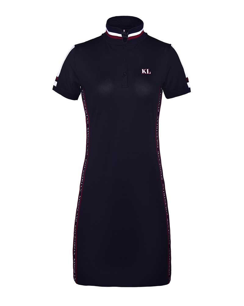 Robe en piqué style Polo à manches courtes bleu marine pour femme KLdorma - Kingsland