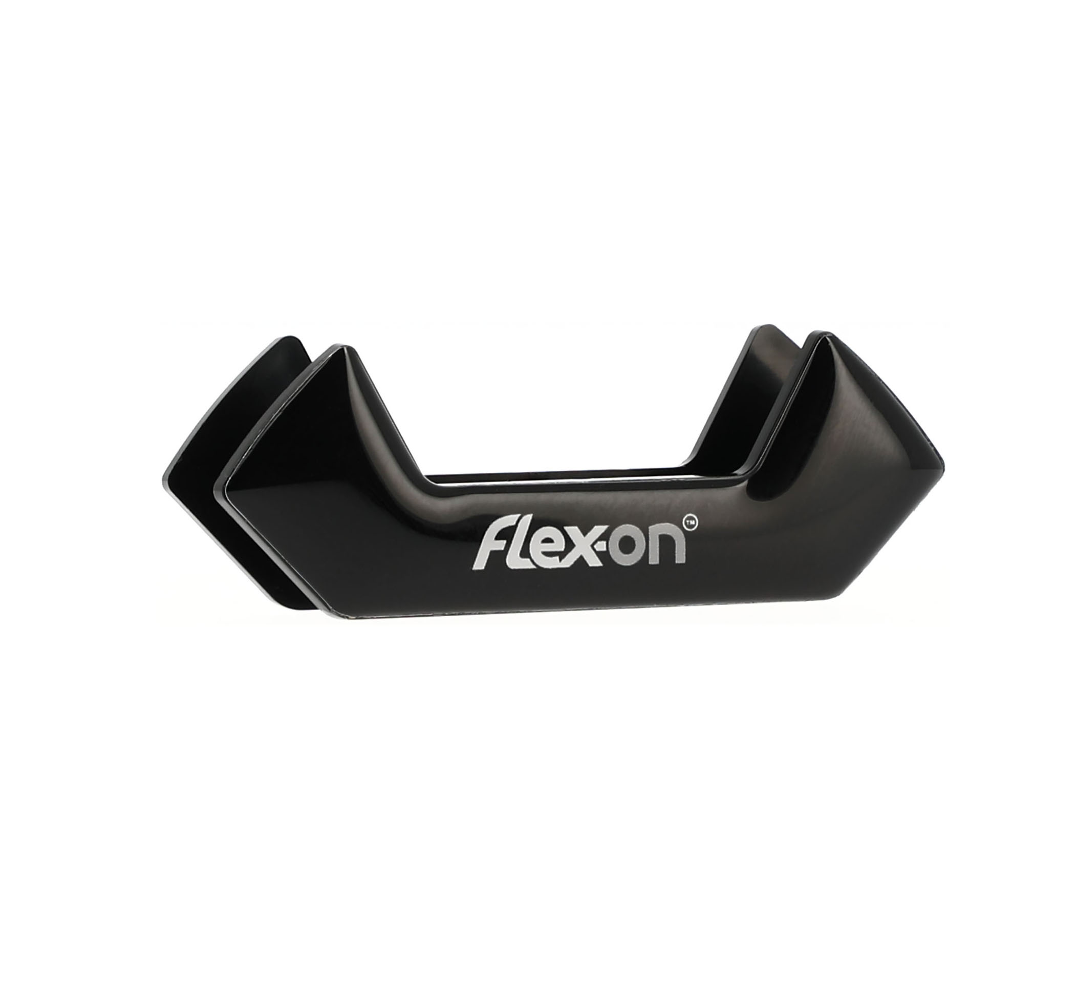 Imán intercambiable negro con las letras blanco y gris para estribos safe-on - Flex-on