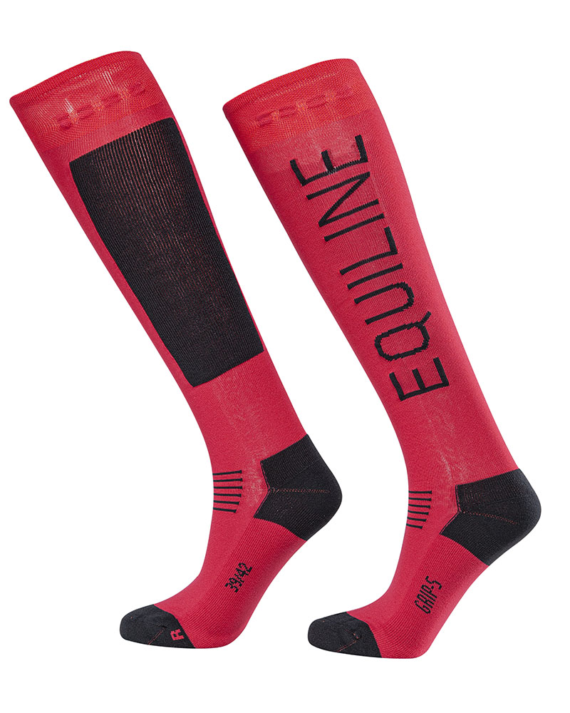 Calcetines altos color rojo unisex - Rosso - Equiline