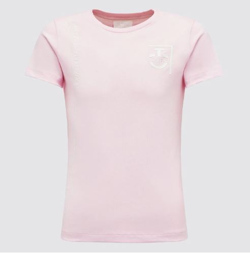 T-shirt à manches courtes rose clair pour fille Academy - Cavalleria Toscana