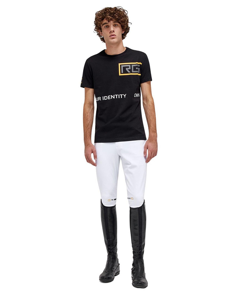 Camiseta de manga corta negra para hombre - RG