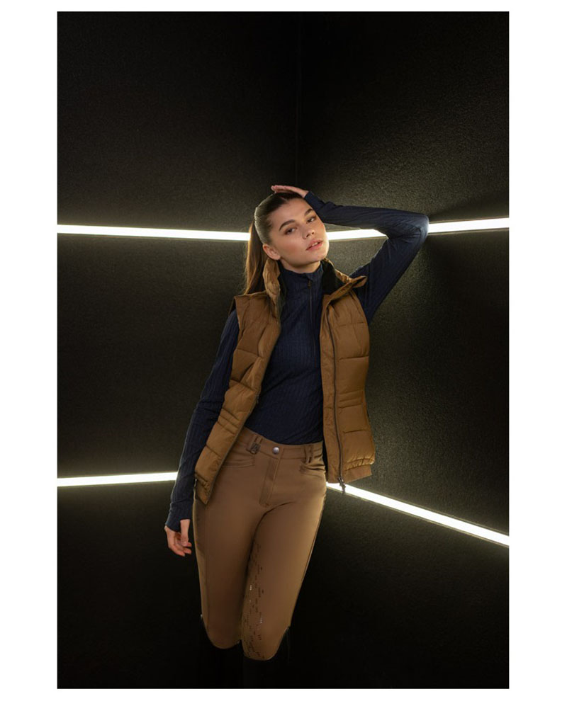 Chaleco acolchado color marron (Bronze) para mujer - ANKY