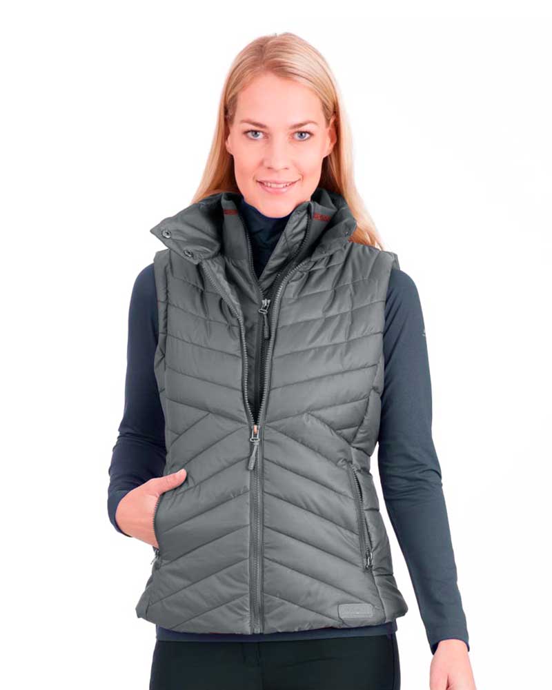 Chaleco acolchado gris/plateado para mujer - ANKY
