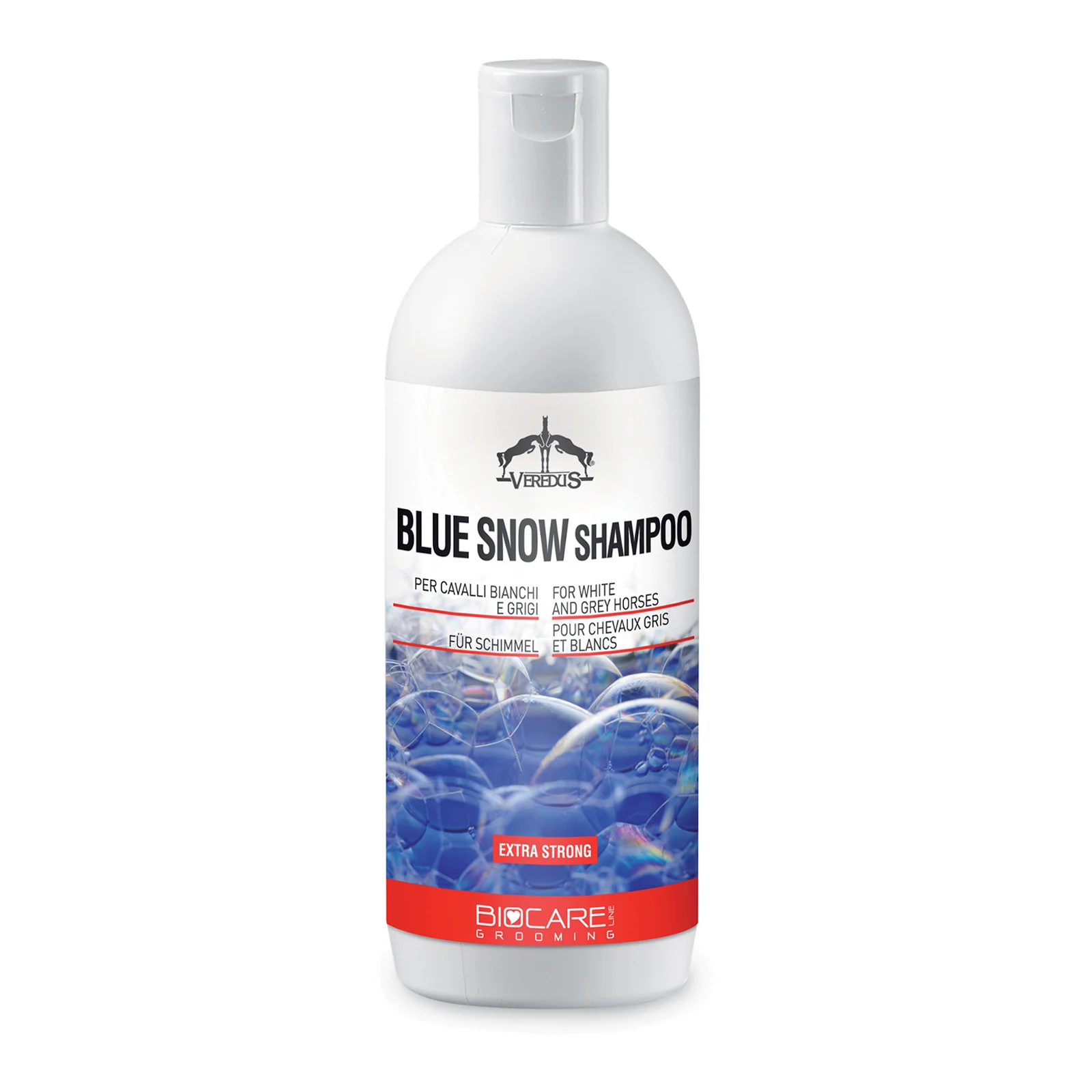 Extra-strong shampoo for white and grey horses Blue Snow 500 ml - Veredus