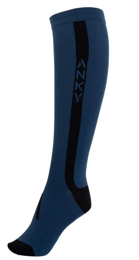 Technical navy socks (Insignia blue) with side logo - Anky