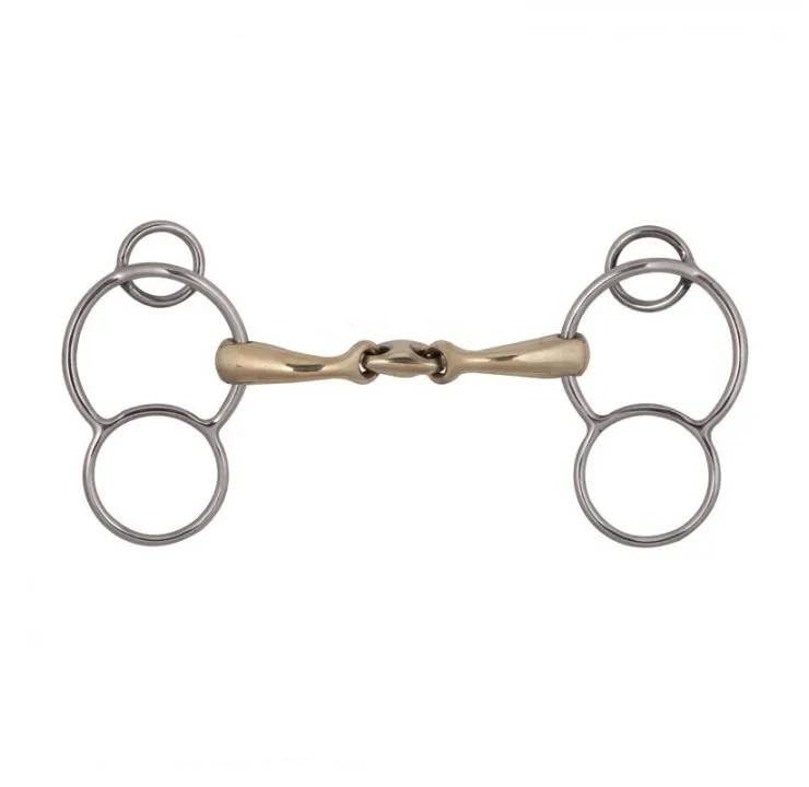 Bocado pessoa 3 piezas con arillo para caballo - Zaldi