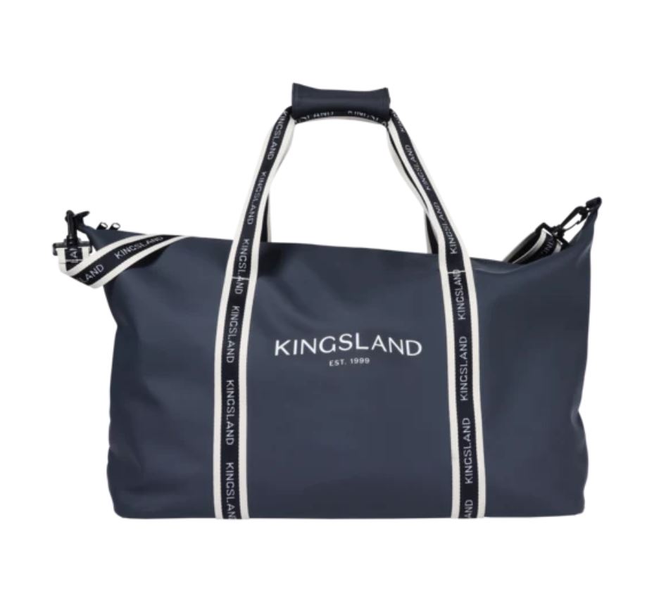 Navy blue weekend and sports bag with beige details - KLNori - Kingsland