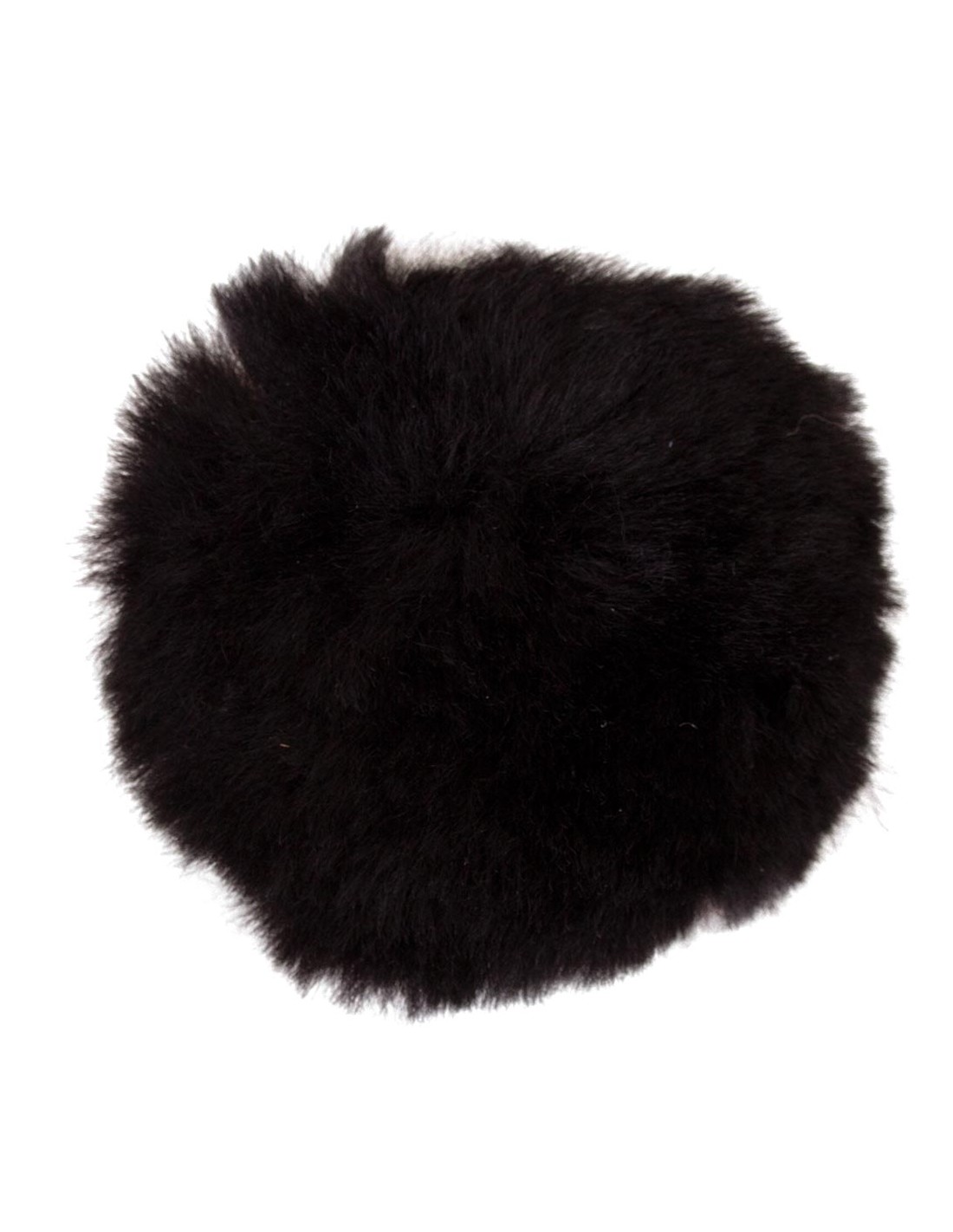 Round black shearling noseband protector with velcro - BR