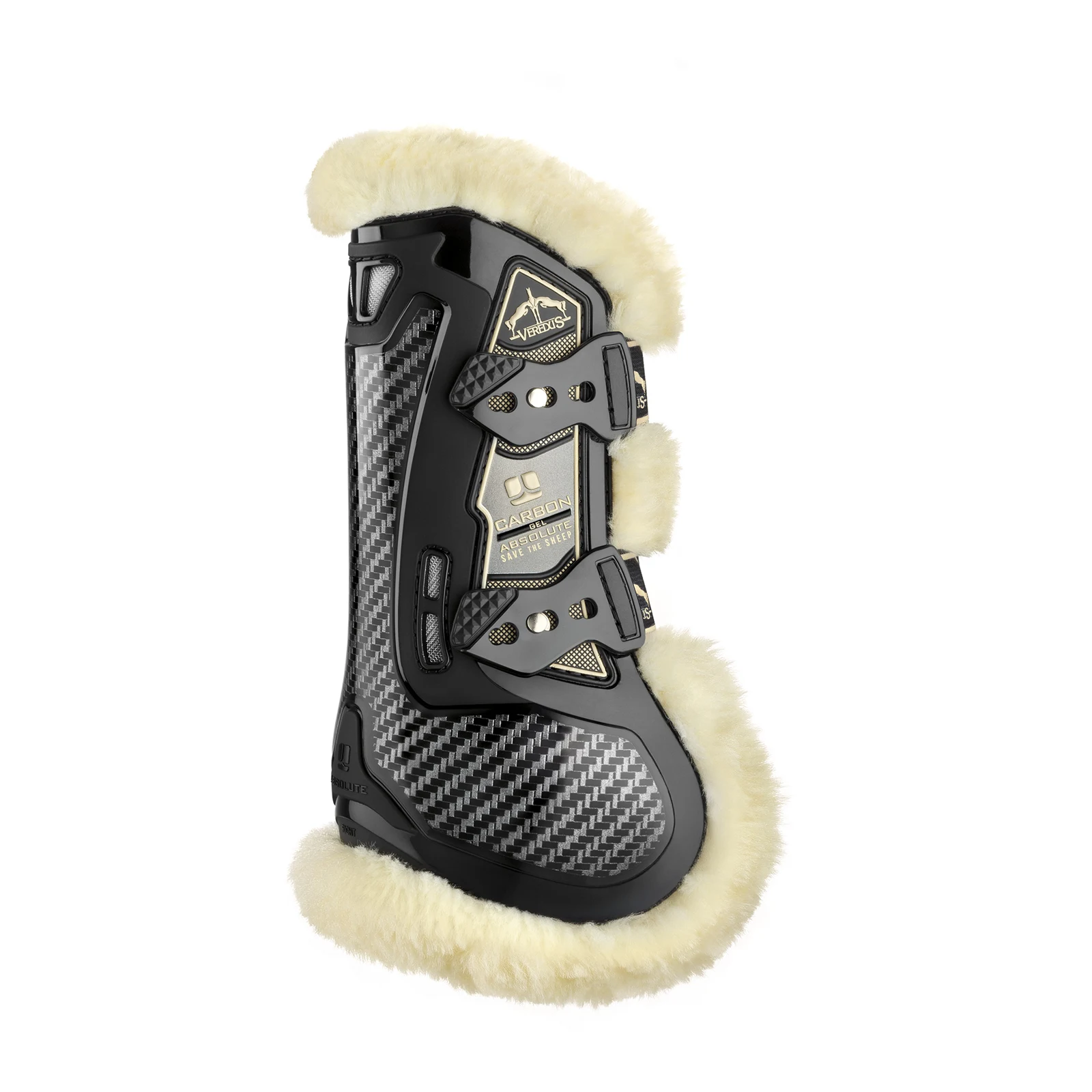 Black front tendon jumping boots Carbon Gel Absolute Save the Sheep - Veredus