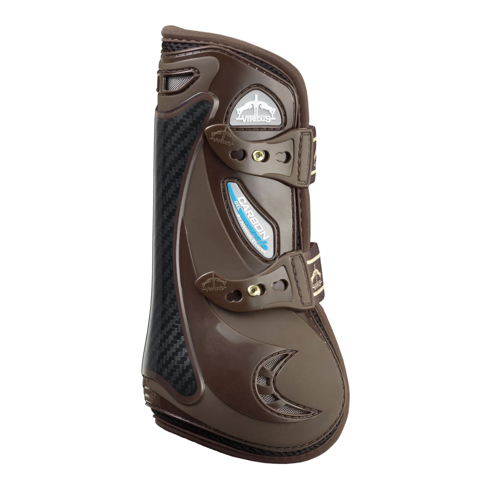 Guêtres antérieures de saut marron Carbon Gel Vento - Veredus