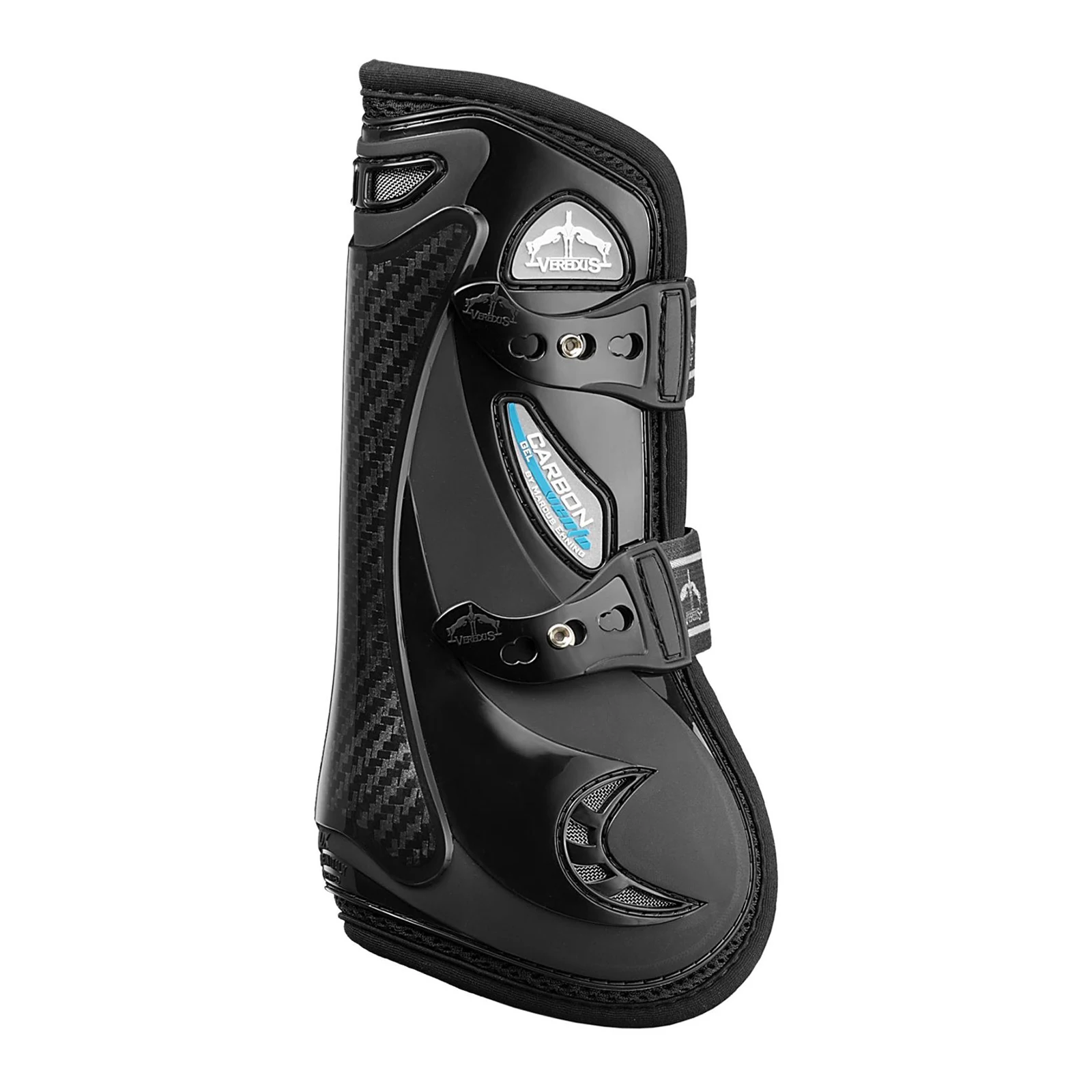 Protectores delanteros negros de salto Carbon Gel Vento - Veredus