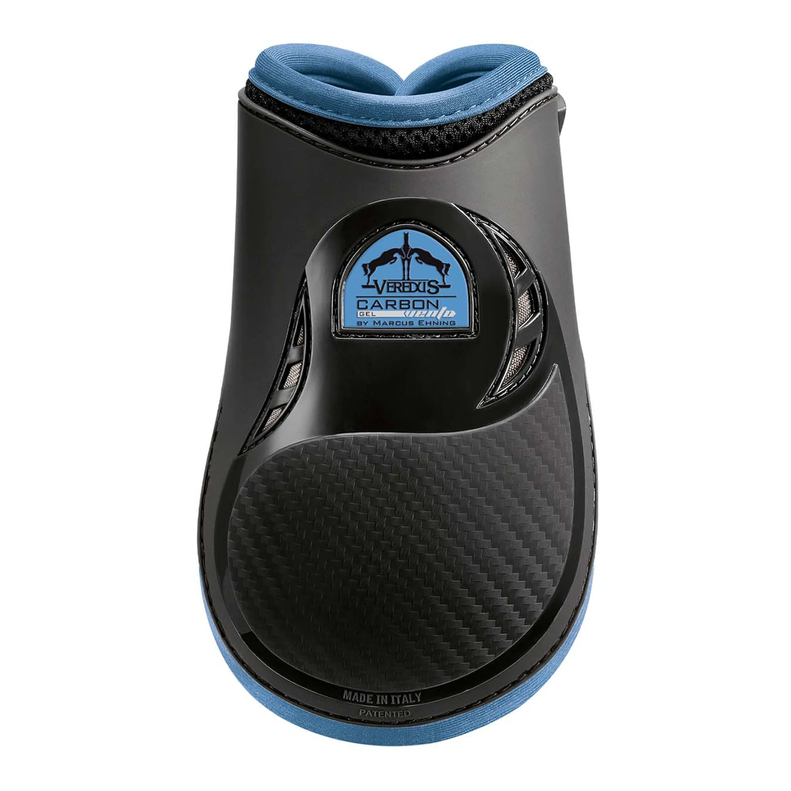 Protège-boulets postérieurs de saut noir et bleu clair Carbon Gel Vento - Veredus