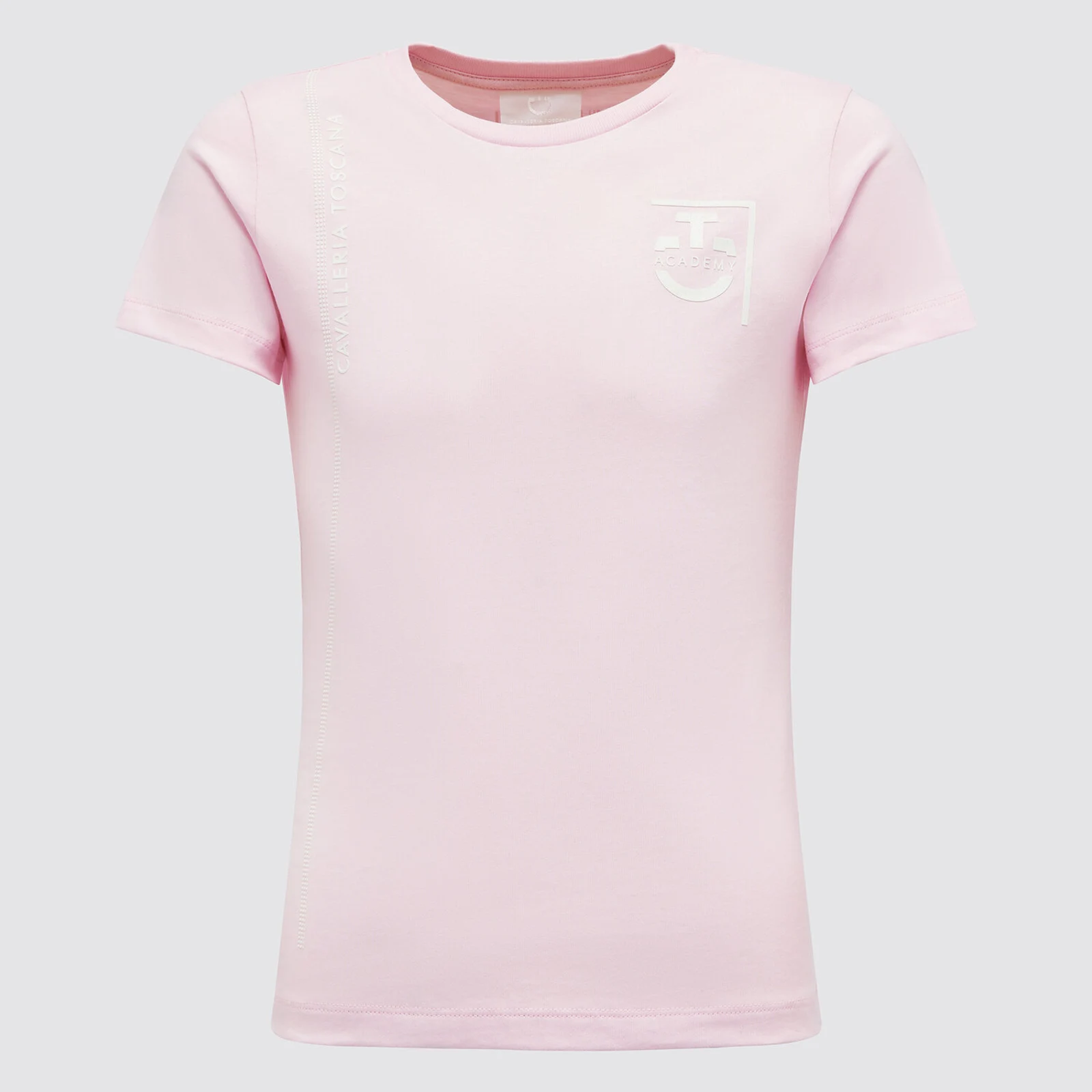 Camiseta de manga corta rosa claro para niña - Academy - Cavalleria Toscana