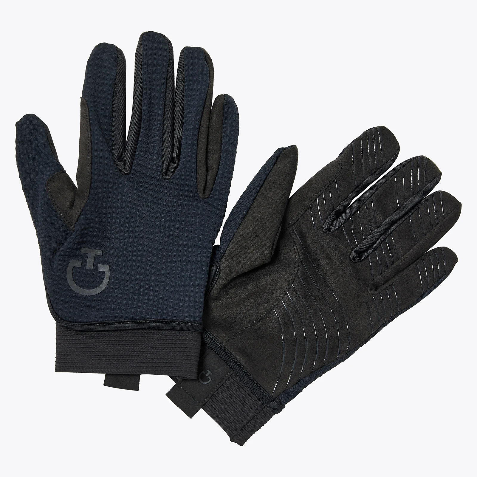 Guantes tecnicos con grip color negro para montar a caballo - Cavalleria Toscana