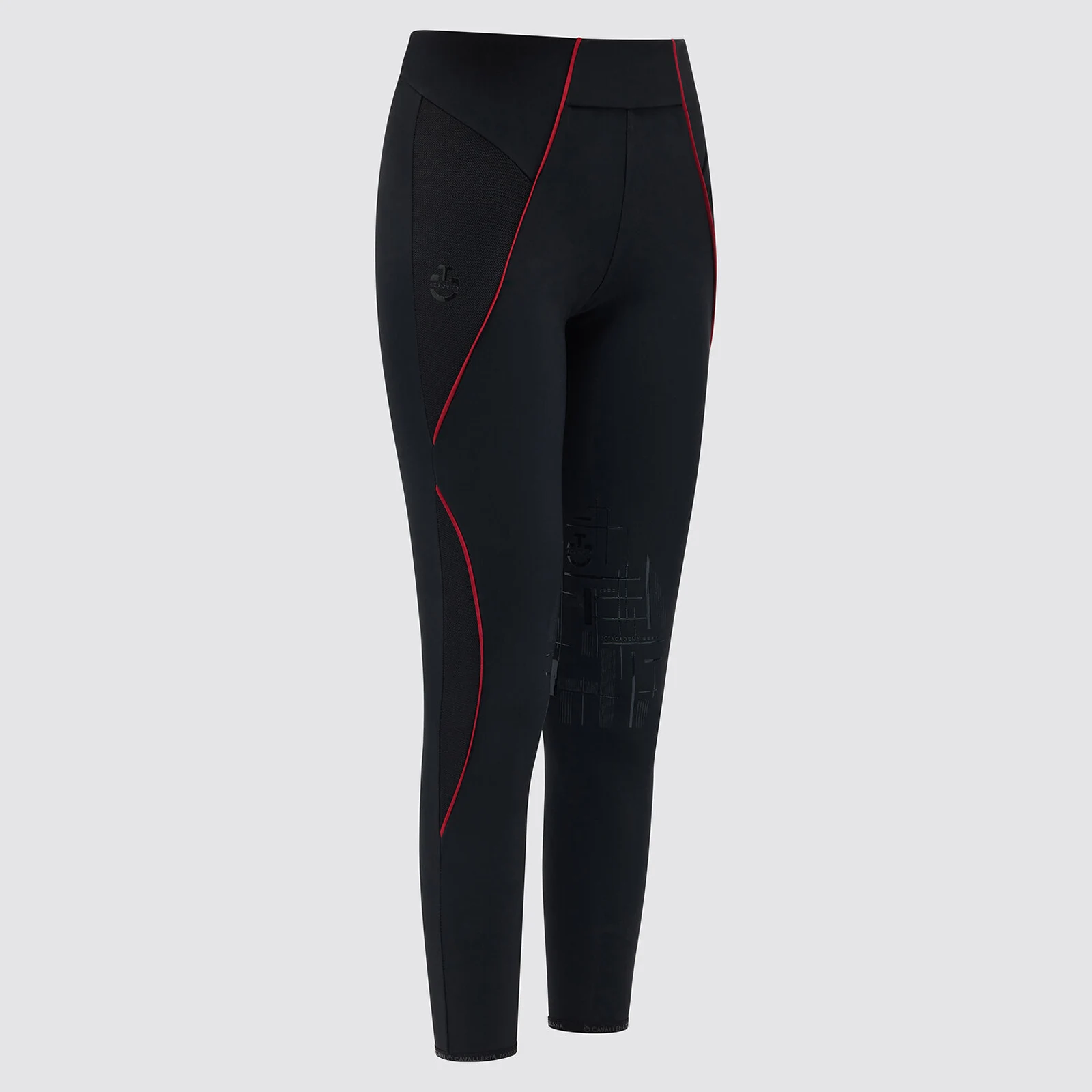 Mallas de montar a caballo negras (grip rodilla) para niña Academy - Cavalleria Toscana