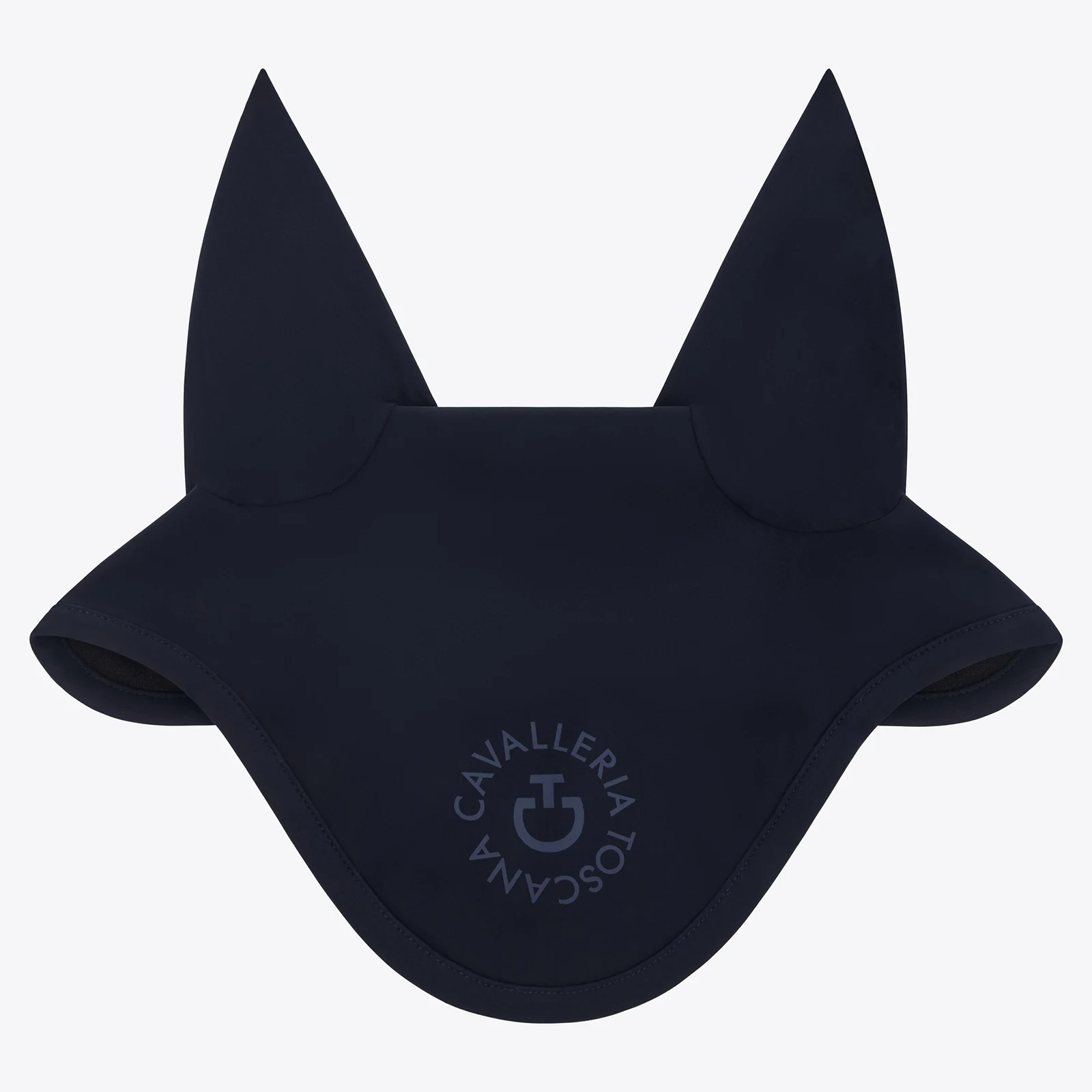 Bonnet bleu marine à fines oreilles élastiques avec fixation à la têtière pour cheval et poney - Cavalleria Toscana