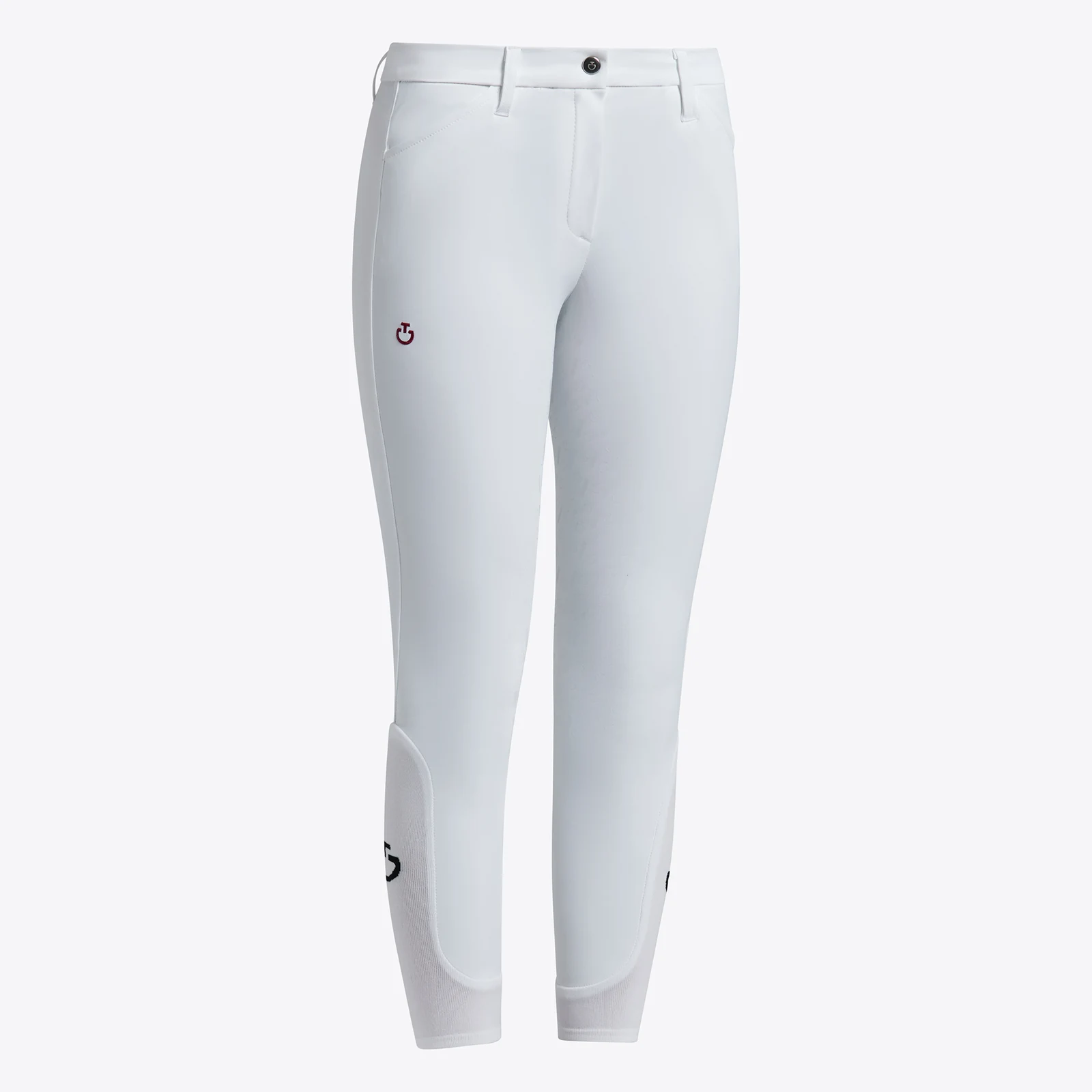 Pantalones blancos con bolsillos y el logotipo en negro (full grip) junior unisex - Cavalleria Toscana