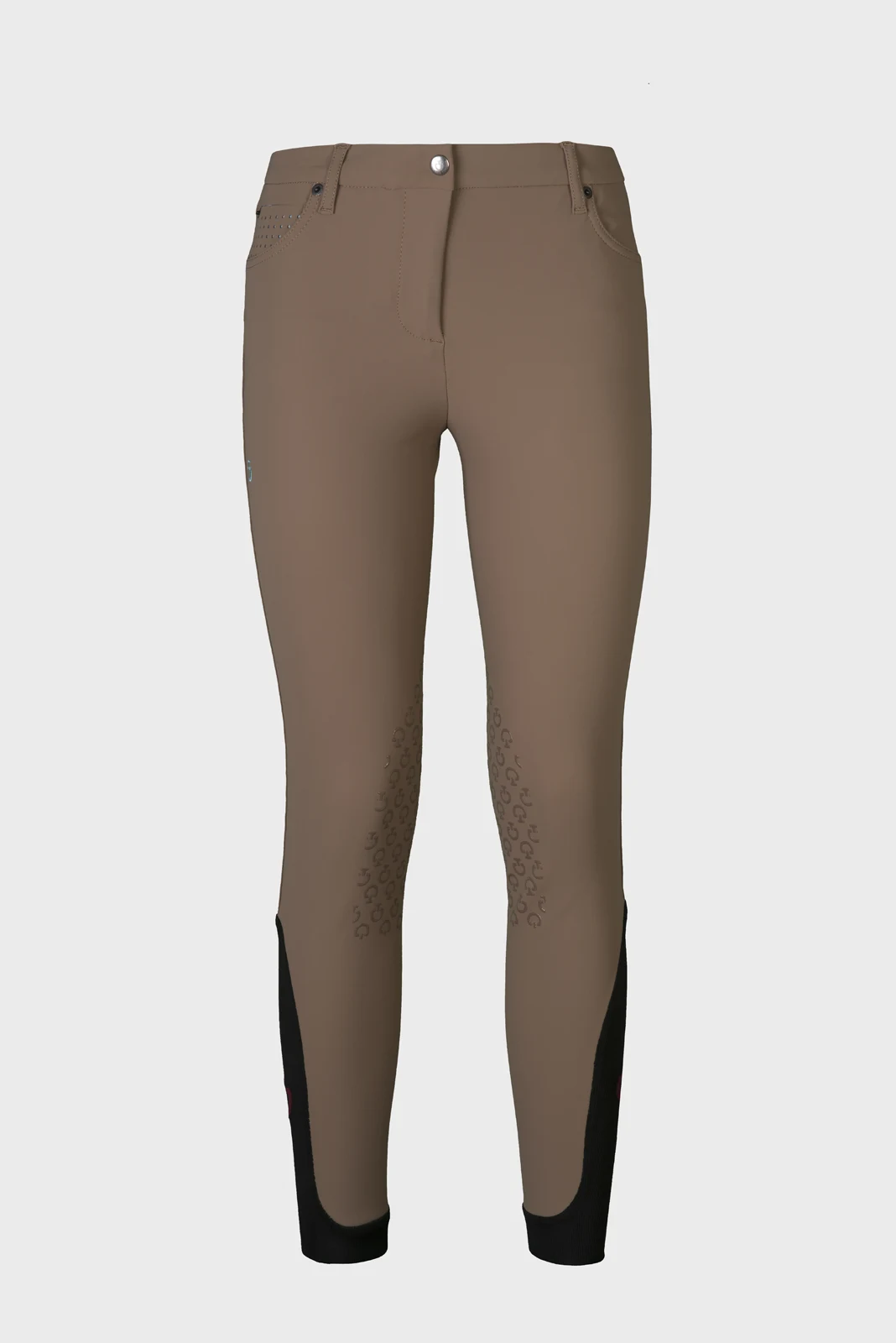 Pantalonesde montar a caballo marrones (grip rodilla) para mujer - Cavalleria Toscana