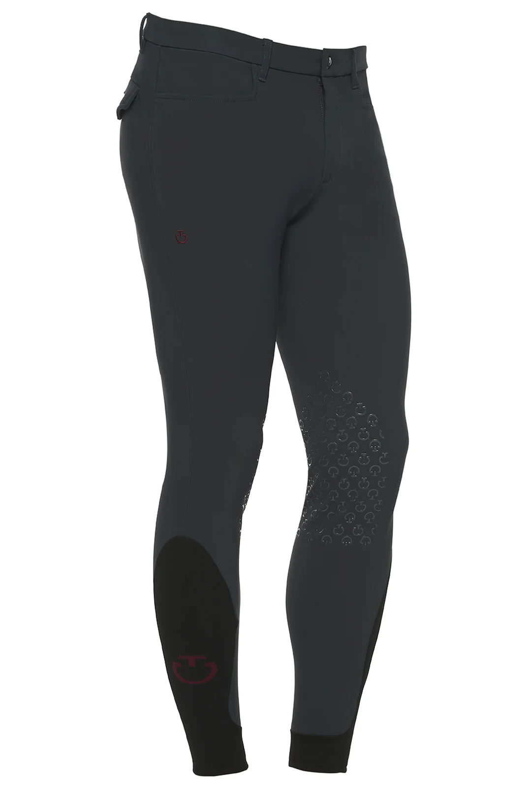 Pantalones de montar a caballo gris oscuro (grip rodilla) para hombre - Cavalleria Toscana