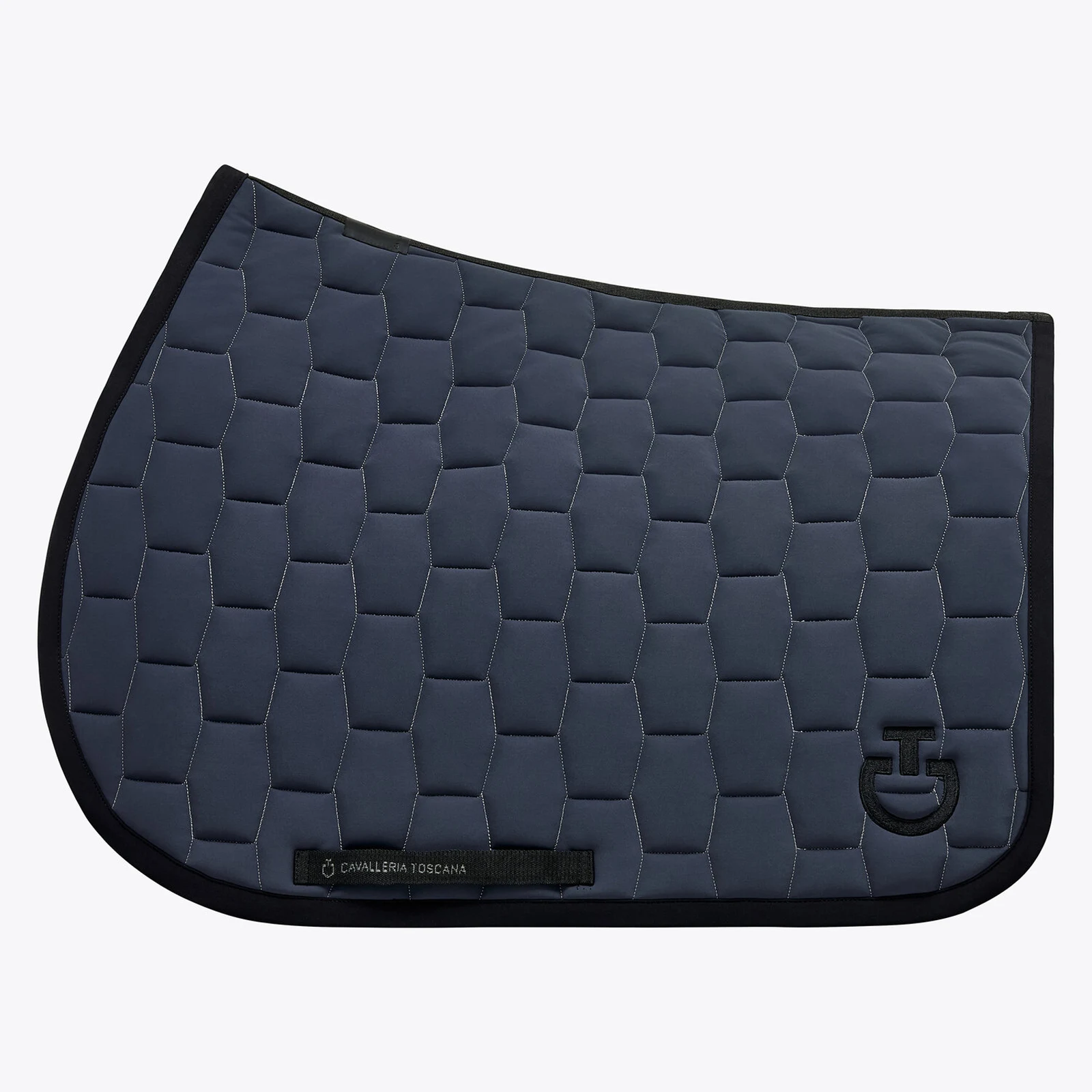 Sudadero de salto gris oscuro y negro para caballo y pony Geometric quilted - Cavalleria Toscana