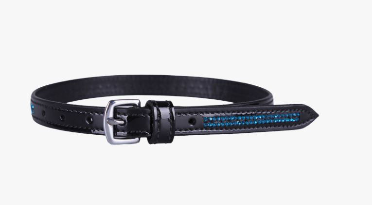 Correas para espuelas Las Vegas negras y azules - QHP