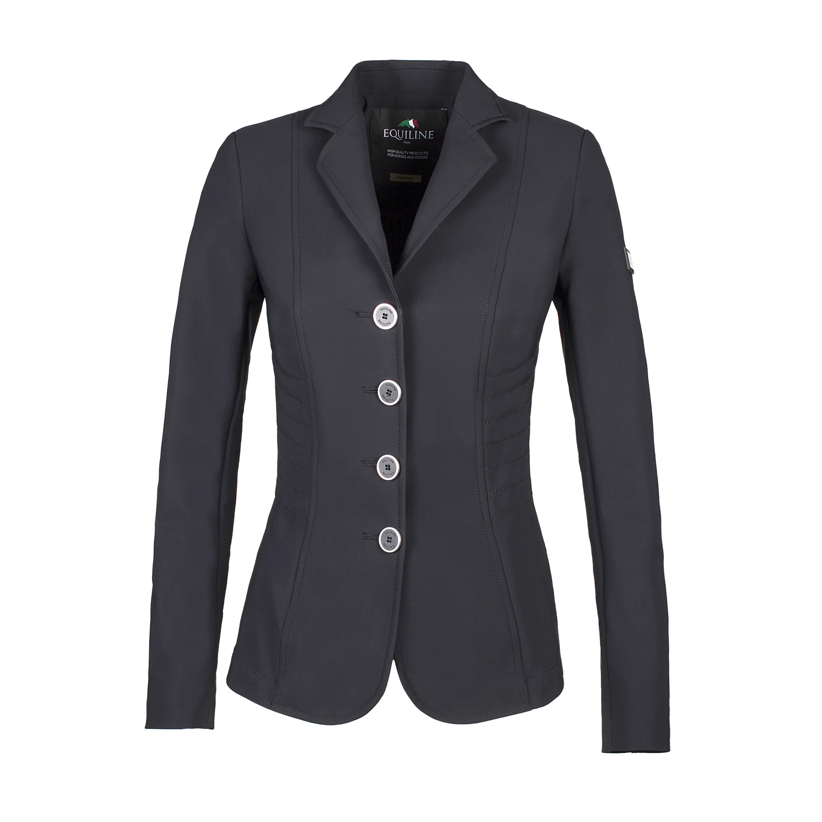 Black competition jacket with side seams for women Corinna - Equiline
