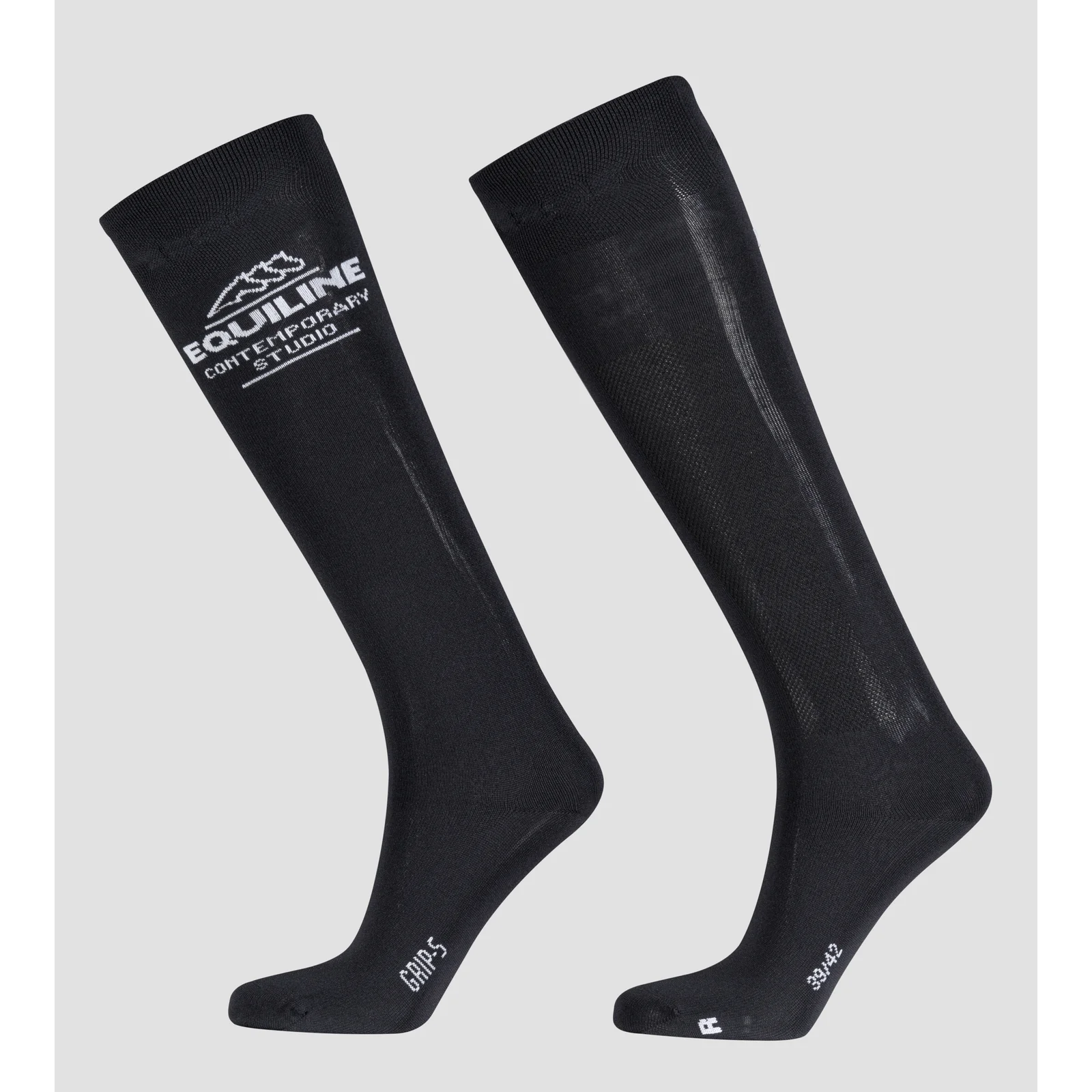 Blue high-top socks with horizontal logo Carleic - Equiline