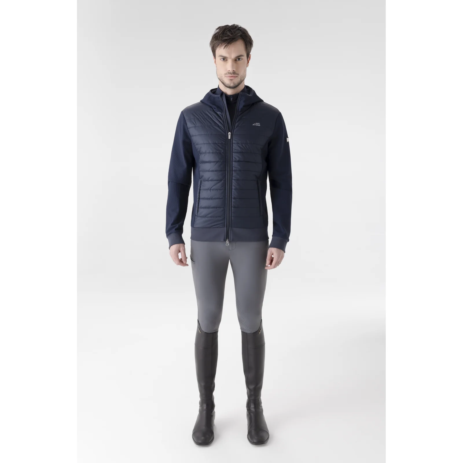 Chaqueta azul marino acolchada y técnica para hombre Ever - Equiline