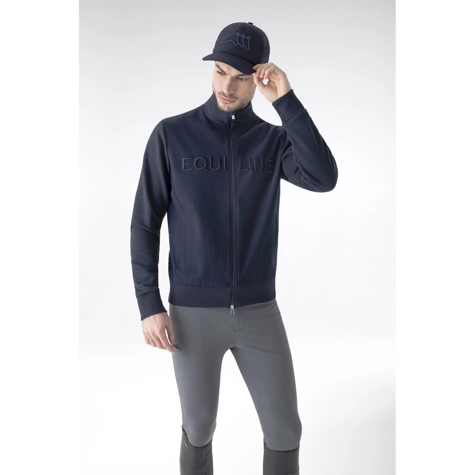 Chaqueta azul marino sin capucha técnica para hombre Egar - Equiline