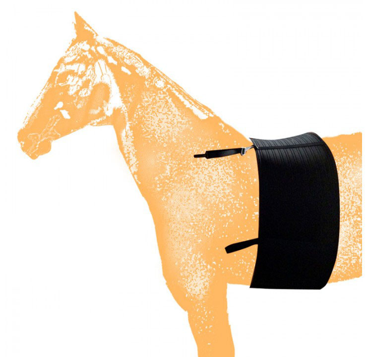 Protective band for spur chafing (girdle) made of neoprene for horses - Zaldi