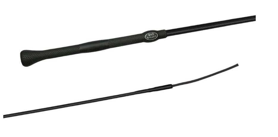 Fusta de doma fleck economy negra y mango negro evo grip-Fleck