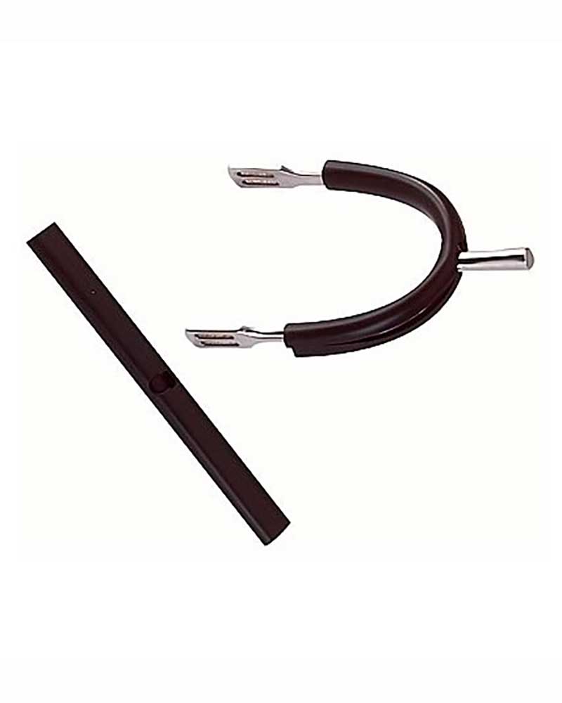 Pack de 2 protectores de goma negra para espuelas
