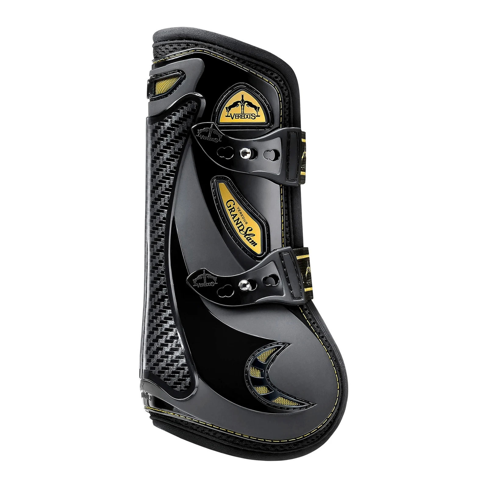 Guêtres antérieures de saut noires Grand Slam Carbon Gel - Veredus