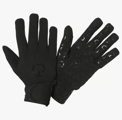 Gants techniques avec grip noir d'hiver pour l'équitation - Cavalleria Toscana
