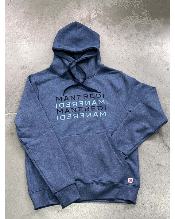 Sudadera con capucha azul claro para hombre - Manfredi