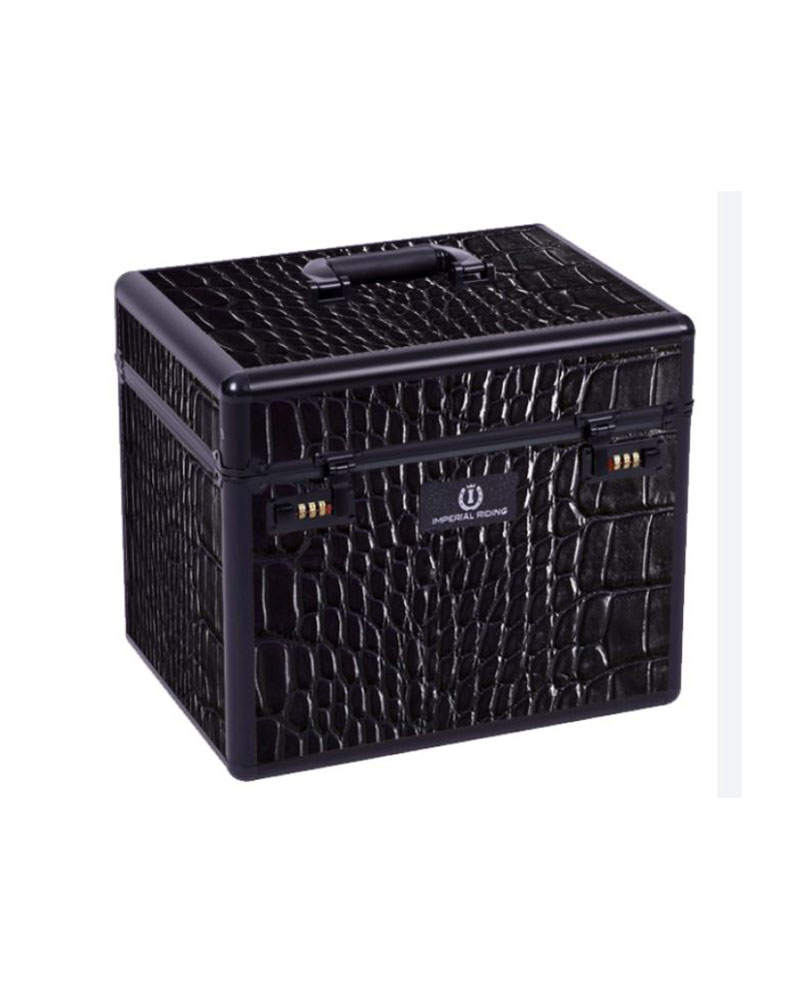 Boîte de toilette noir imitación cocodrilo pour el soin et aseo de los chevaux de 38x28x32 cm IRHShiny - Imperial Riding