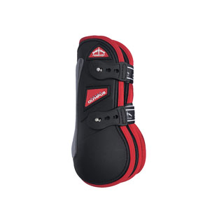 Black and red Olympus jumping front protectors from Veredus