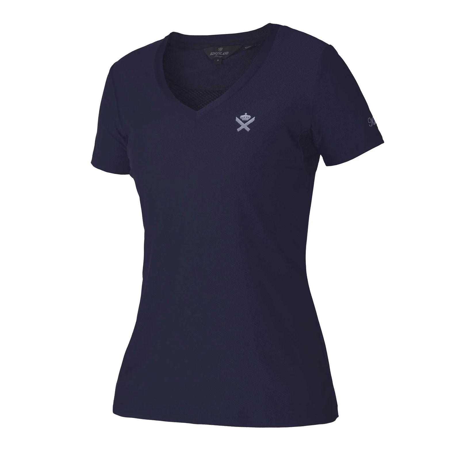 Dark blue short-sleeved technical training t-shirt for women – Brentina – Kingsland Dressage