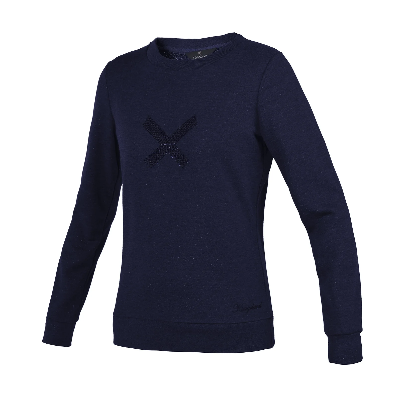 Sudadera azul marino (tejido con brillo) para mujer - Olavarria - Kingsland Dressage