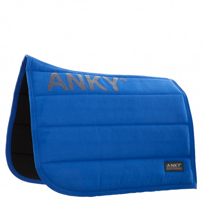 Dressage saddle pad in electric blue (Azurite) for horses - Anky