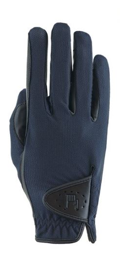 Navy blue riding gloves with black details, breathable - SAMORIN - Roeckl