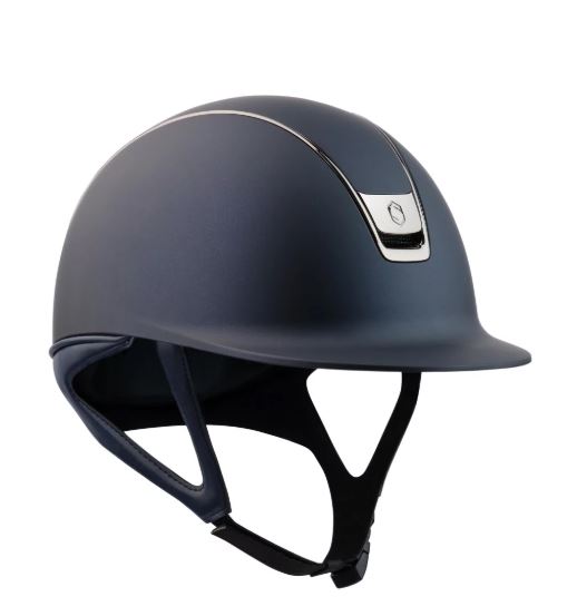 Matte navy blue helmet with silver front detail – Shadowmatt 2.0 – Samshield