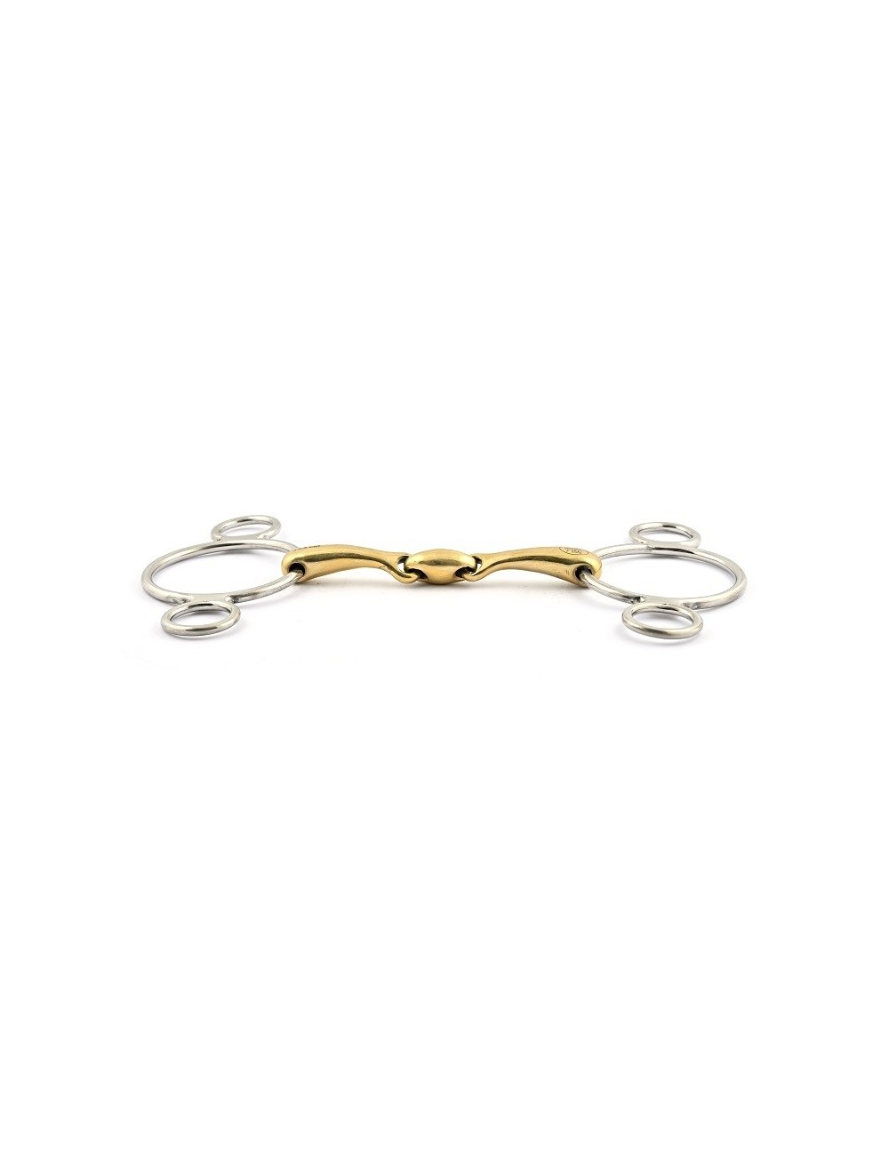 Mors de filet à 3 pièces Pessoa (3 anneaux) et embouchure en argent allemand pour cheval - Jump'In