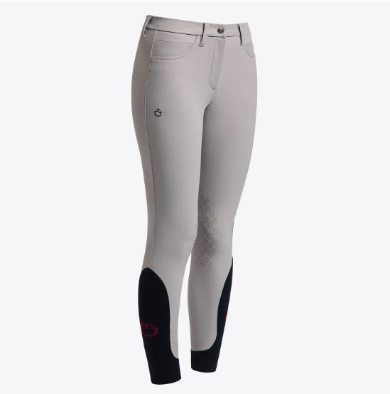 Gray blue pants with pockets (knee grip) for girls - Cavalleria Toscana