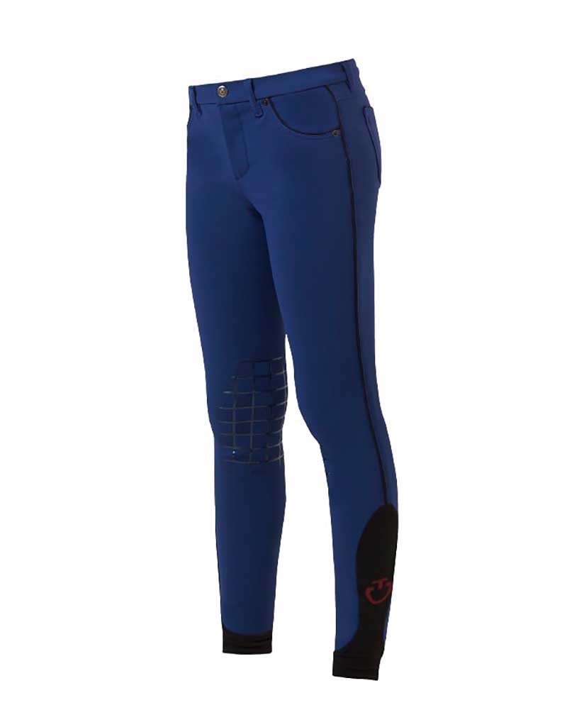 Pantalons d'équitation bleu avec bordure noir (grip aux genoux) junior unisexe - Cavalleria Toscana (copia)