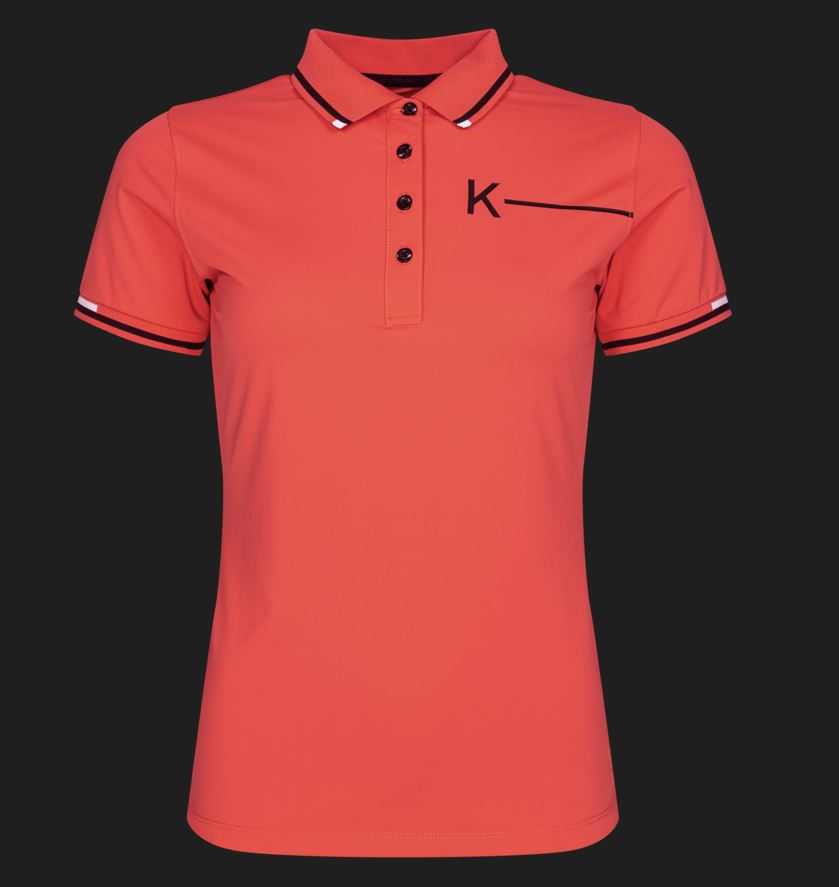 Women's coral short-sleeved polo shirt - KLgreta - Kingsland