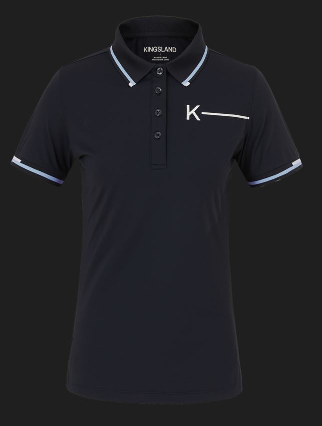 Polo à manches courtes bleu marine pour femme - KLgreta - Kingsland